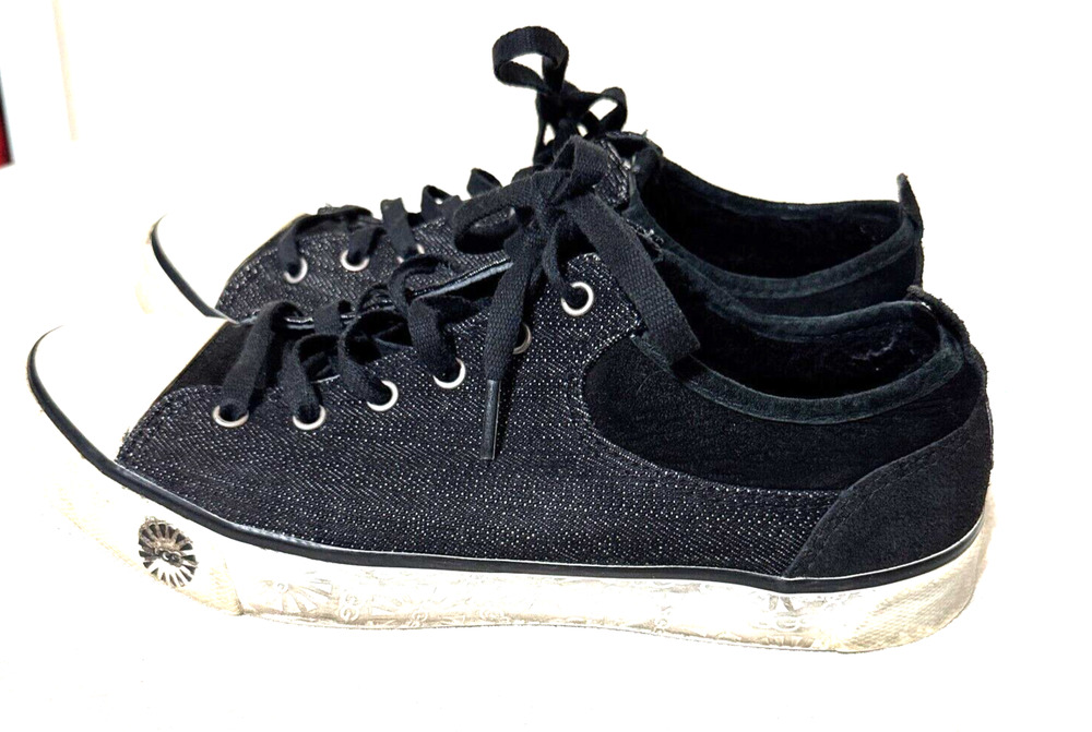 Ugg Australia Womens Evera Sneakers Tennis Shoes Black sherpa lined sz 8.5